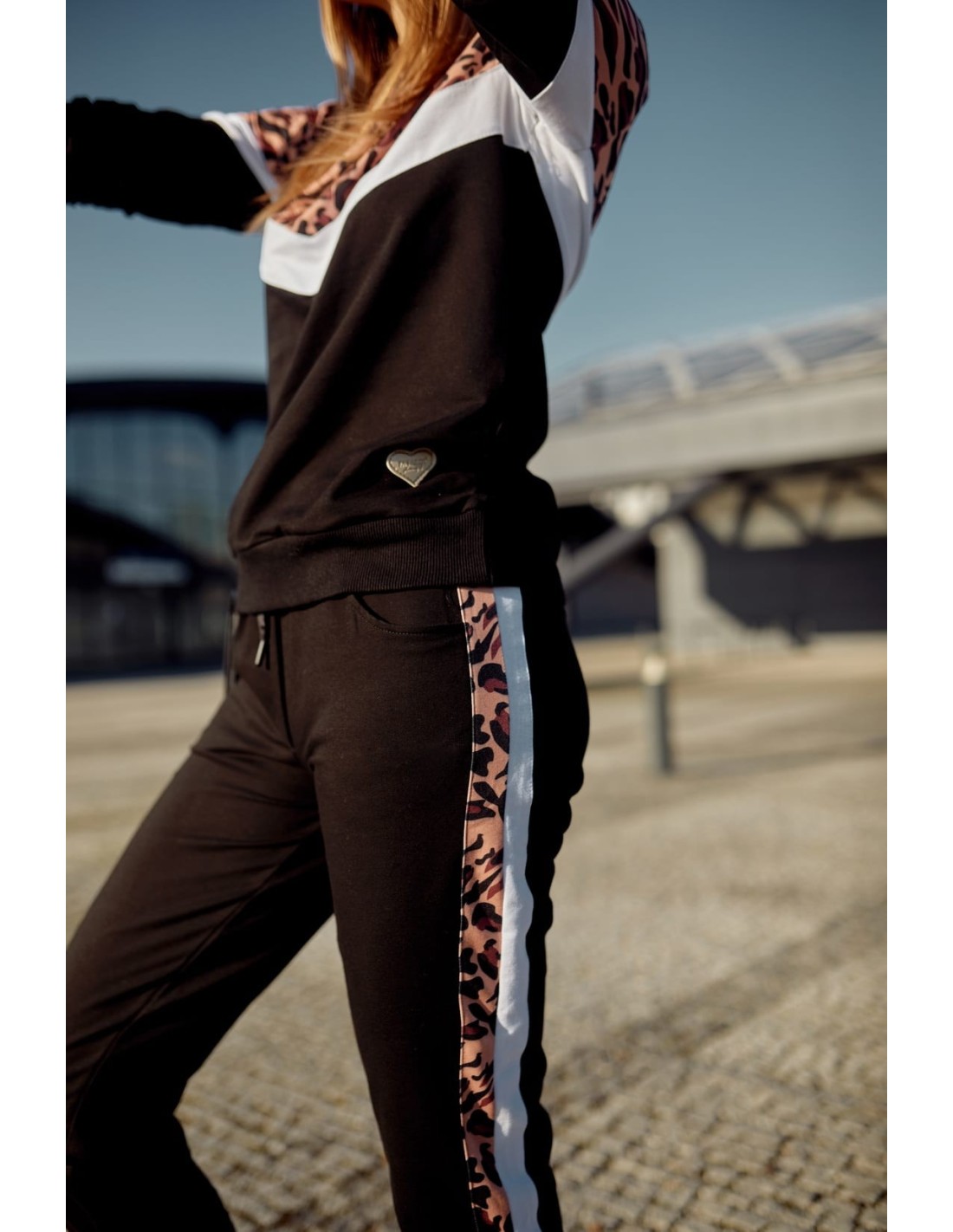 Women\'s black leopard tracksuit set 3156 - Online store - Boutique